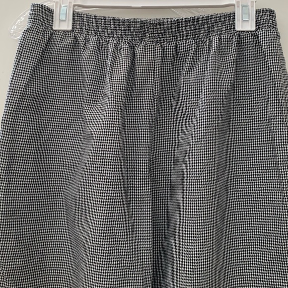 Tapered Micro-checkered Ankle Pant Chef Baggy Elastic Waist Paperbag Pull On - Picture 3 of 7